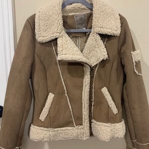 NWOT:Super soft brown and tan jacket!